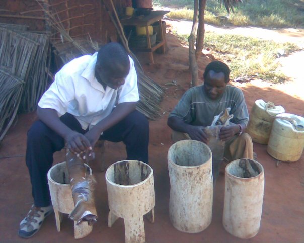 October 19, 2009. Visiting a drum smith deep in Kilifi making traditional drums.