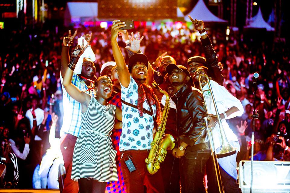 Nairobi Horns Project after their electrifying performance at Safaricom Jazz Day
