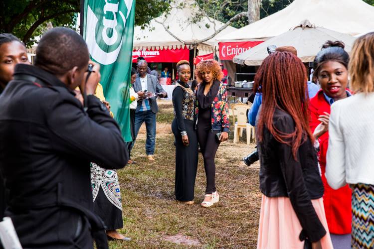 Crowd members enjoying the ambience