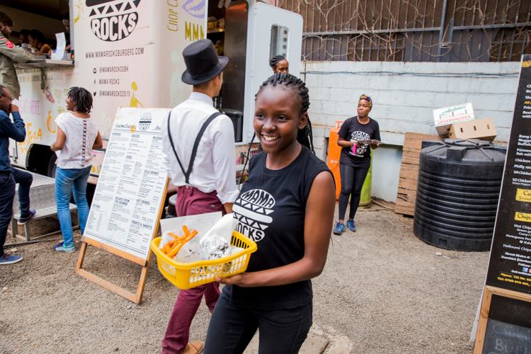 Food vendors at the area