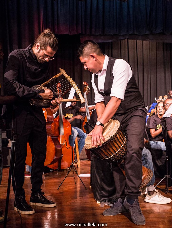 Jimek on the Nyatiti and Jose manolo on the Djembe