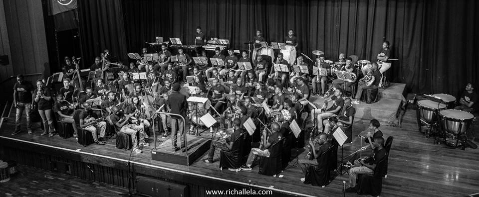 Ghetto Classics Orchestra view from the balcony.