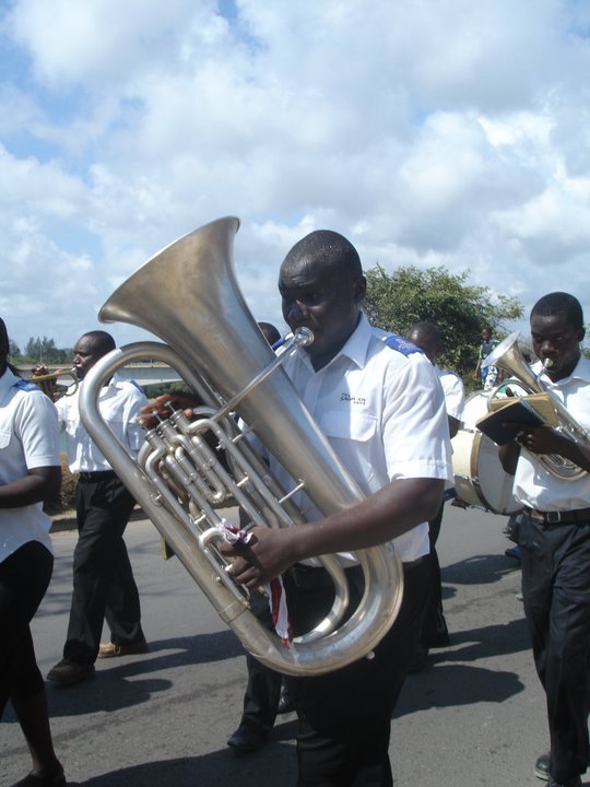 November 12, 2010. Marching on the Streets with the Salvation Army.