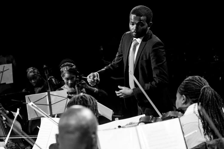 Paul Chege Conducting the Kenya Music Conservatoire Prelude Orchestra